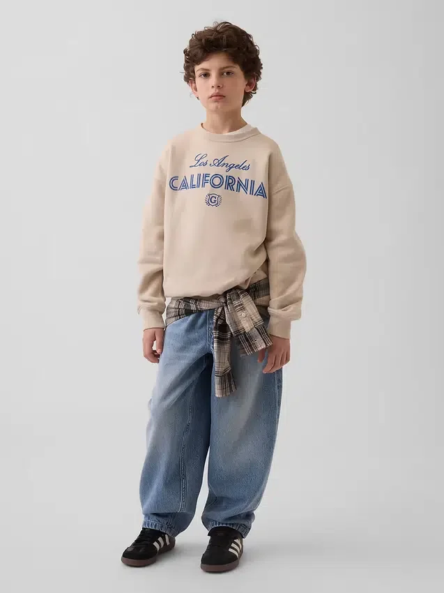 Relaxte sweatshirt met print voor kinderen