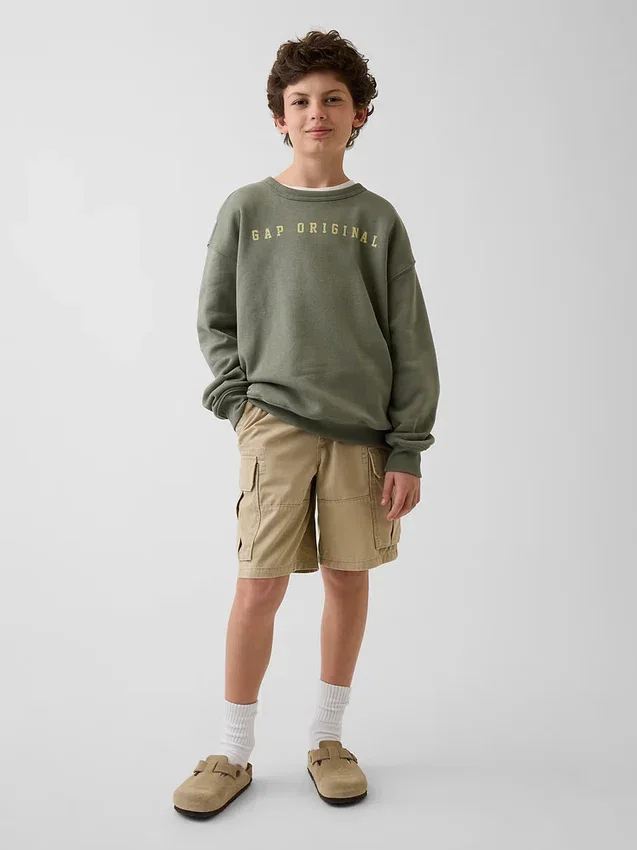 Relaxte sweatshirt met print voor kinderen
