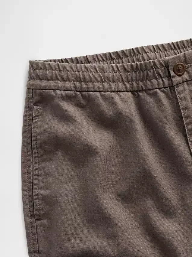 Relaxte, taps toelopende broek van linnen-katoen