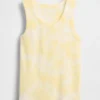 Rib-tanktop met tie-dye-print voor kinderen