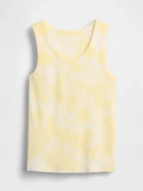 Rib-tanktop met tie-dye-print voor kinderen