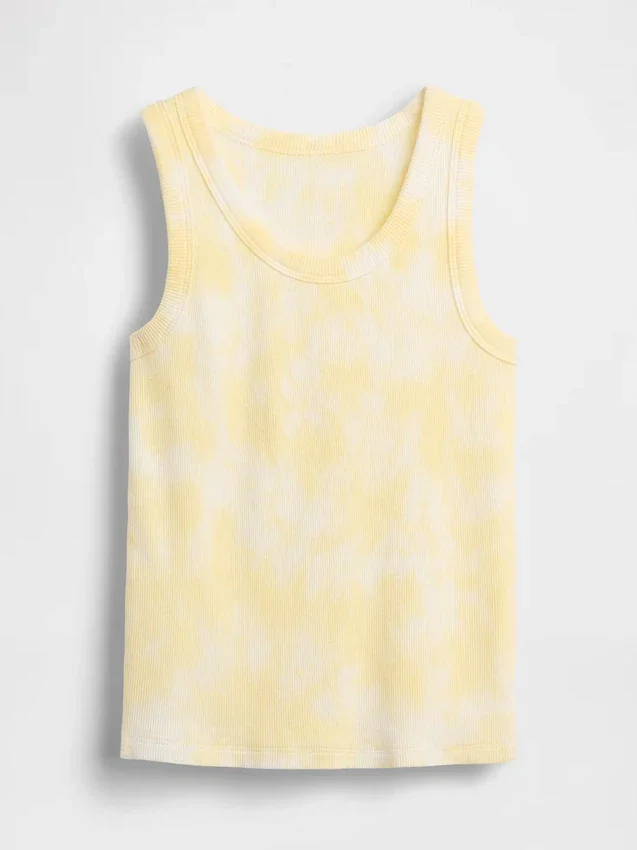 Rib-tanktop met tie-dye-print voor kinderen