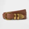 Riem van leer met korrelpatroon