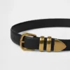 Riem van leer met korrelpatroon