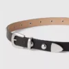 Riem van veganistisch leer met studs