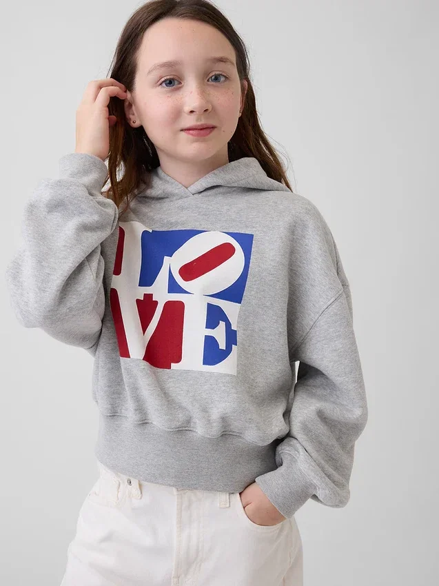 Robert Indiana Love-hoodie voor kinderen