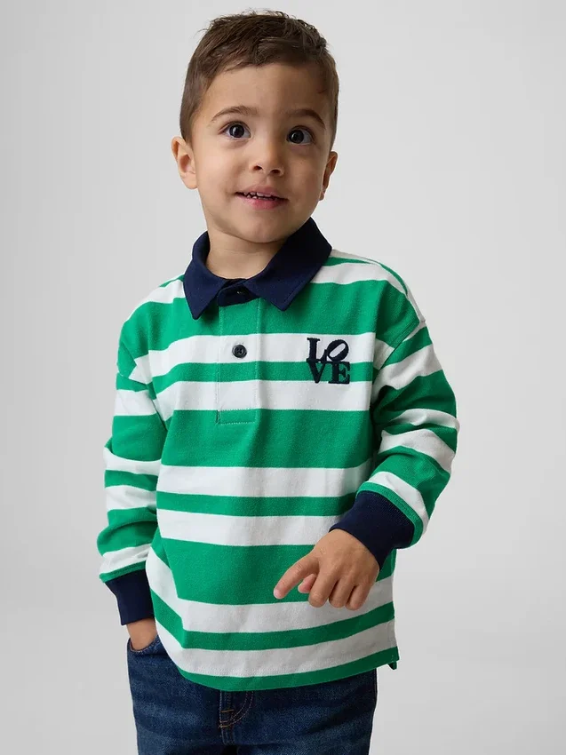 Robert Indiana Love-rugbyshirt voor peuters