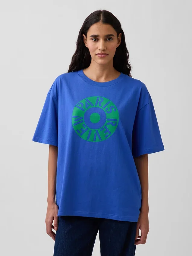 Robert Indiana oversized T-shirt met print