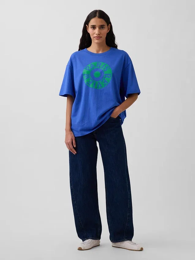 Robert Indiana oversized T-shirt met print