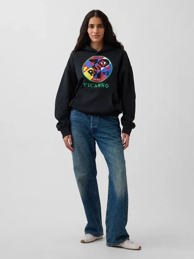 Robert Indiana Vintagesoft-hoodie met print