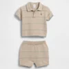 Set met baby-polo en gestreepte short