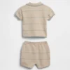 Set met baby-polo en gestreepte short