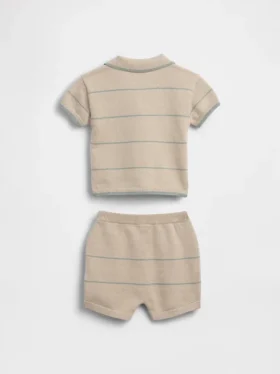 Set met baby-polo en gestreepte short