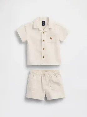 Set met babyoverhemd met zakjes
