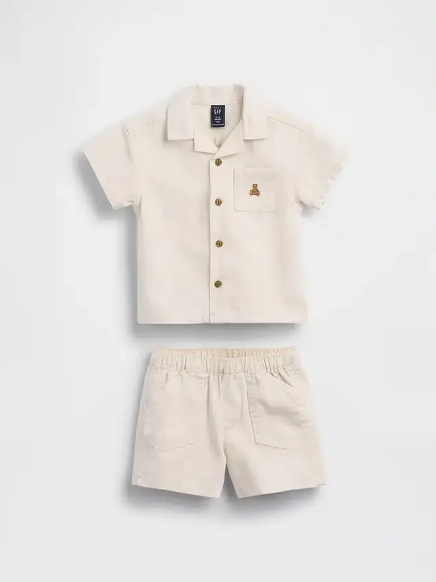 Set met babyoverhemd met zakjes