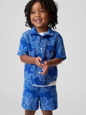 Set met bloemenprint van katoenen gaas voor Baby & Peuter