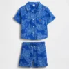 Set met bloemenprint van katoenen gaas voor Baby & Peuter