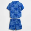 Set met bloemenprint van katoenen gaas voor Baby & Peuter