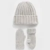 Set met CashSoft-geribde muts en wanten voor Baby & Peuter