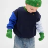 Set met CashSoft-muts en wanten met kabelpatroon voor Baby & Peuter