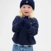 Set met CashSoft-muts en wanten met kabelpatroon voor Baby & Peuter