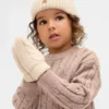 Set met CashSoft-muts en wanten met kabelpatroon voor Baby & Peuter