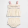 Set met geborduurde tanktop voor baby’s