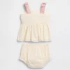 Set met geborduurde tanktop voor baby’s