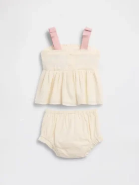 Set met geborduurde tanktop voor baby’s