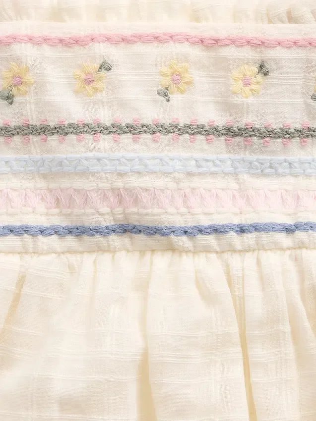 Set met geborduurde tanktop voor baby’s