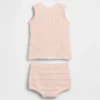 Set met gehaakte baby-tanktop en korte broek
