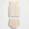 Set met gehaakte gestreepte tanktop en short voor baby’s