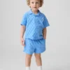 Set met geruite badstof resortkleding voor Baby & Peuter