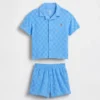 Set met geruite badstof resortkleding voor Baby & Peuter