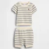 Set met gestreepte babytrui
