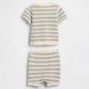 Set met gestreepte babytrui