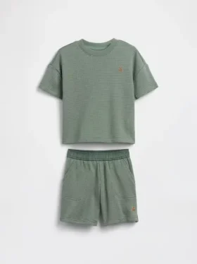 Set met gestreepte outfit met textuur voor Baby & Peuter