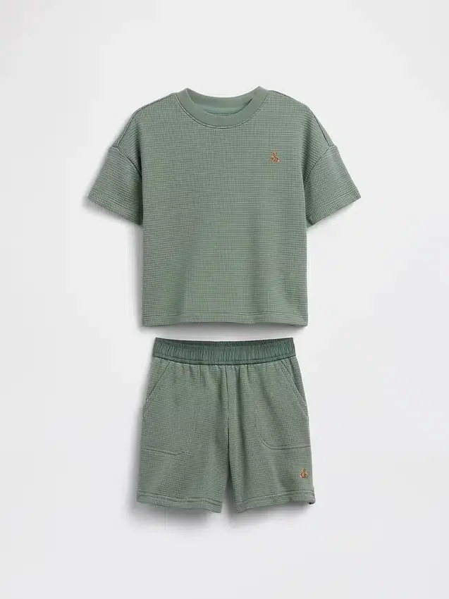 Set met gestreepte outfit met textuur voor Baby & Peuter