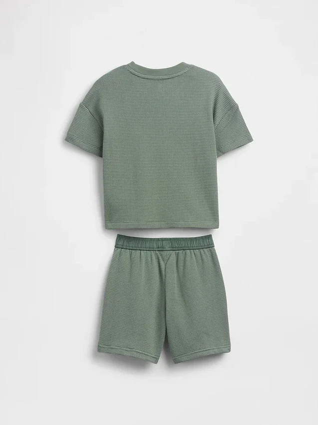 Set met gestreepte outfit met textuur voor Baby & Peuter