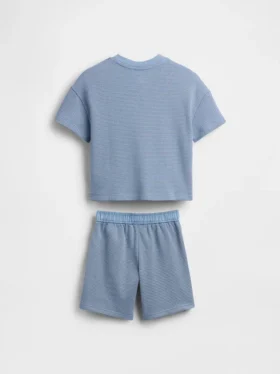 Set met gestreepte outfit met textuur voor Baby & Peuter
