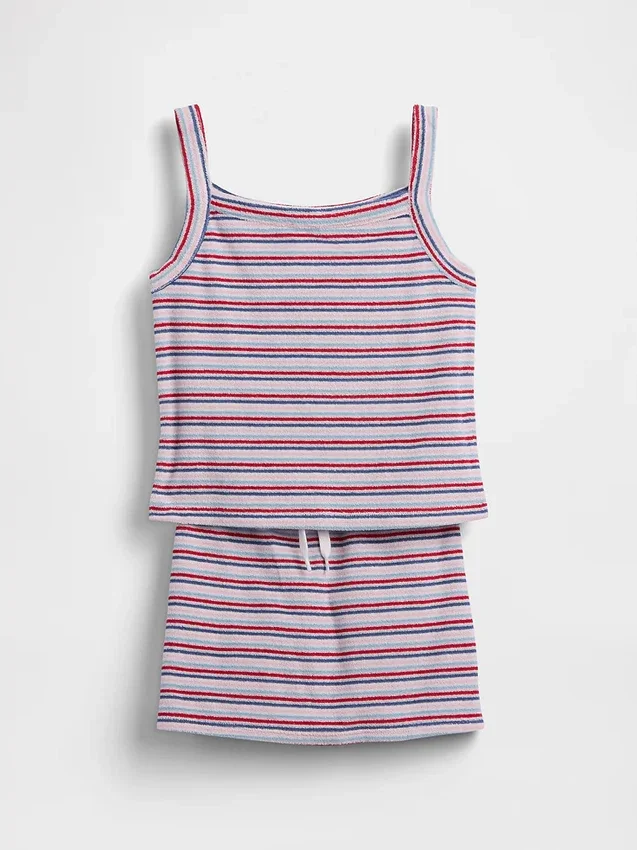Set met handdoekachtige terry-skort voor kinderen