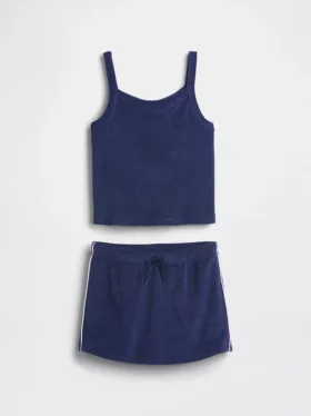 Set met handdoekachtige terry-skort voor kinderen