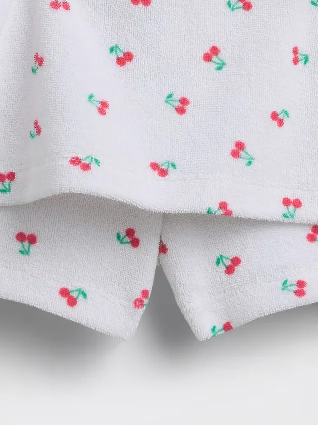 Set met handdoekachtige terry-skort voor kinderen