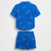 Set met katoenen gaas-poloshirt en broekje voor Baby & Peuter