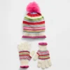 Set met muts met pompon en handschoenen voor kinderen