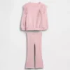 Set met tule-sweatshirt en geribde flare-legging voor Baby & Peuter