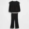 Set met tule-sweatshirt en geribde flare-legging voor Baby & Peuter