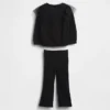 Set met tule-sweatshirt en geribde flare-legging voor Baby & Peuter