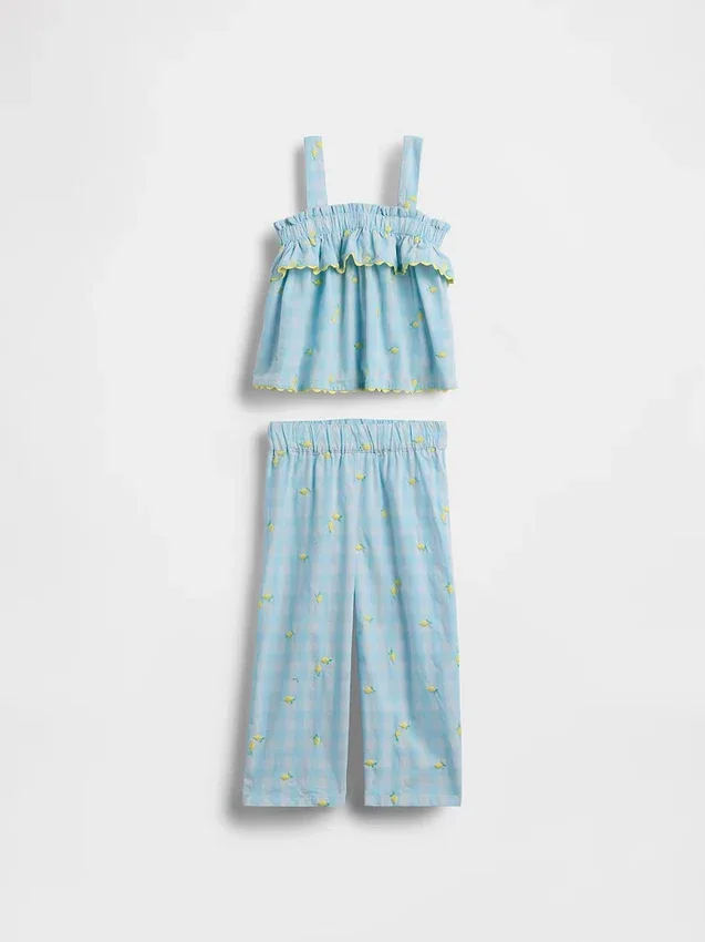 Set voor Baby & Peuter met citroen-ginghamprint