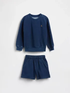 Set voor Baby & Peuter van indigo badstof